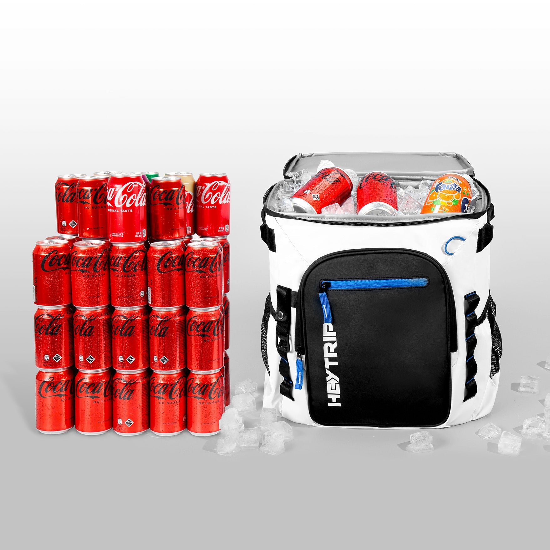 HEYTRIP Leakproof Camping Cooler Backpack 36 54 Cans 54 Cans White