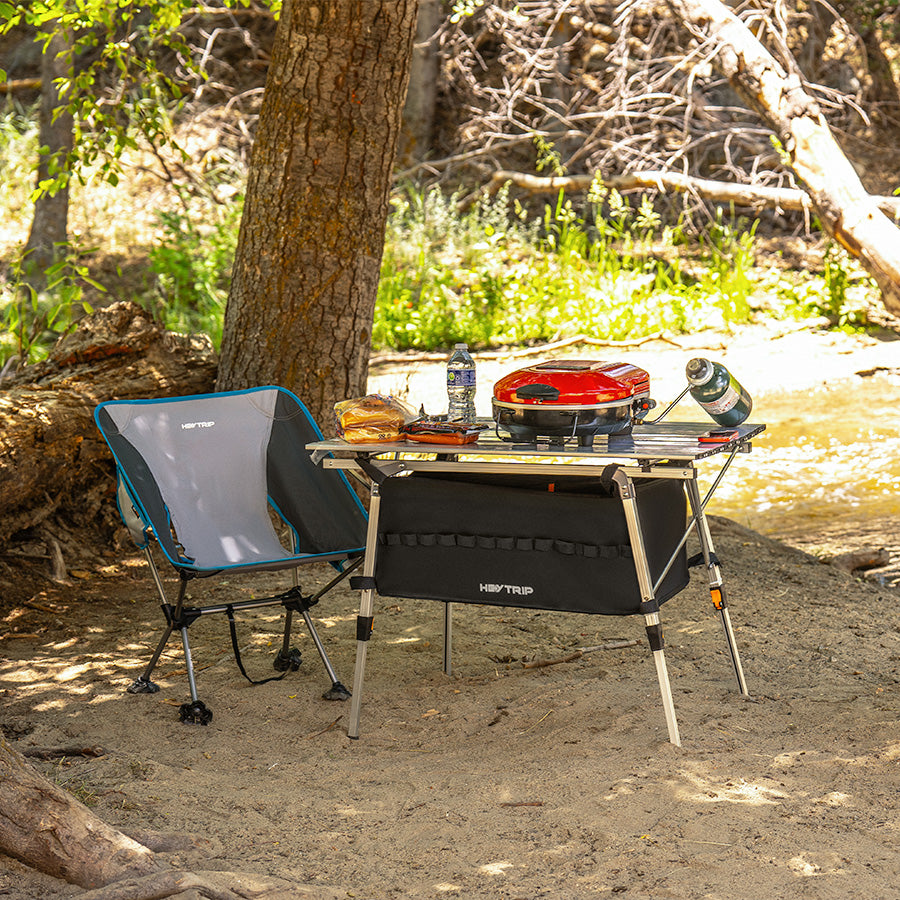 Camping table with discount chairs