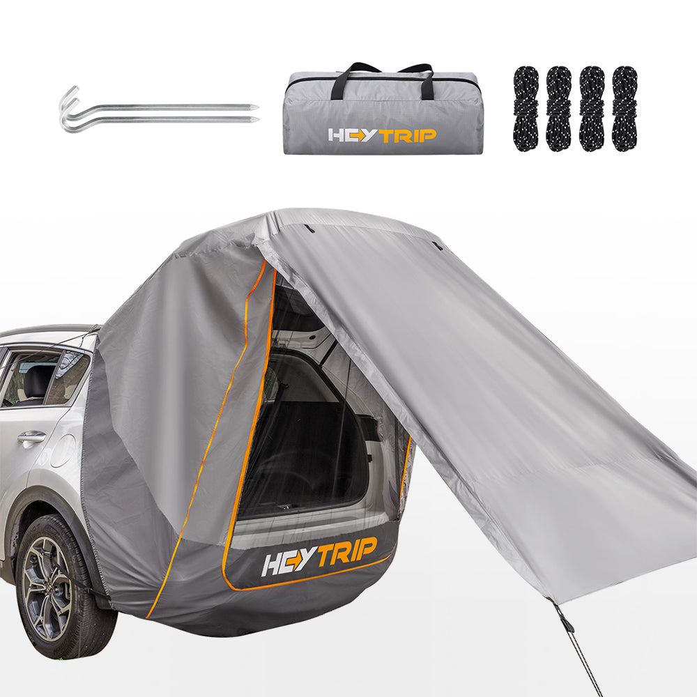 Tent on back outlet of suv